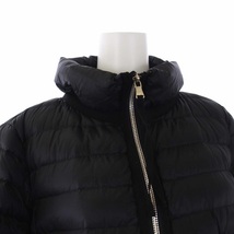 モンクレール MONCLER BOUGUE ダウンコート アウター ロング ジップアップ スタンドカラー 4 L 黒 ブラック /KH レディース_画像5