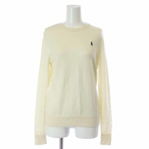 ポロ ラルフローレン POLO RALPH LAUREN ニット カットソー 長袖 ウール M アイボリー /AT26 レディース