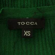 トッカ TOCCA ショートカーディガン ニット 長袖 リブ XS 緑 グリーン /NR ■OS レディース_画像3