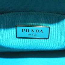 プラダ PRADA カナパM トートバッグ ハンドバッグ キャンバス 水色 ライトブルー /AN30 ■OH レディース_画像3