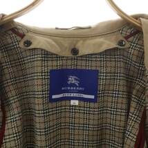 バーバリーブルーレーベル BURBERRY BLUE LABEL ノバチェック ウールライナー付き トレンチコート 総裏地 ベルト付き コットン 38 ベージュ_画像3