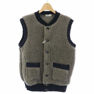 未使用品 ウエアハウス WAREHOUSE DUCK DIGGER Old Fleece Pile Vest ベスト ボア フリース 36 S グレー 紺 ネイビー /TK メンズ