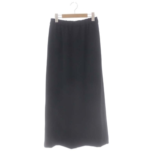 アパルトモン ドゥーズィエムクラス 22AW Satin Gather Long Skirt スカート ギャザー ロング マキシ丈 36 黒 ブラック レディース