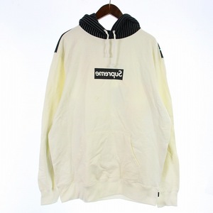 シュプリーム SUPREME COMME des GARCONS SHIRT 14SS Box Logo Pullover Hoodie パーカー プルオーバー 長袖 プリント XL ホワイト