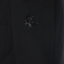 ヌメロヴェントゥーノ N°21 刺繍 スパンコール ロングコート ステンカラー アウター 40 黒 ブラック /MI ■OS レディース_画像9