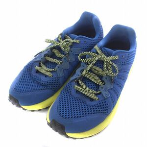 Columbia montrail トレイル ランニング シューズ F.K.T. スニーカー ローカット メッシュ US8.5 26.5cm 青 ブルー 黄 BM0109-432