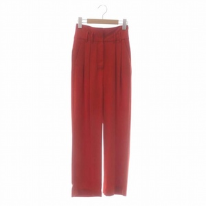 アメリヴィンテージ Ameri VINTAGE 22SS 2WAY BASIC STRAIGHT PANTS パンツ ストレート タック ジッパーフライ XS 赤 レッド /DO ■OS レデ