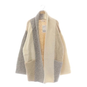 未使用品 ニュマーン journal standard luxe取り扱い 22AW ELIANNA CARDIGAN カーディガン 長袖 M 生成り アイボリー グレー レディース