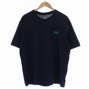 ザノースフェイス THE NORTH FACE S/S Bandana Square Logo Tee Tシャツ カットソー 半袖 クルーネック プリント XL 紺 メンズ