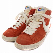 ナイキ NIKE ブレーザー ミッド プレミアム ヴィンテージ BLAZER MIP PRM VNTG スニーカー シューズ 25cm オレンジ 白 レディース_画像2