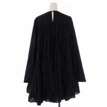 マーレット Merlette SOLIMAN DRESS コットンティアードミニワンピース 長袖 クルーネック S 黒 ブラック 9910300018 /BM レディース_画像3