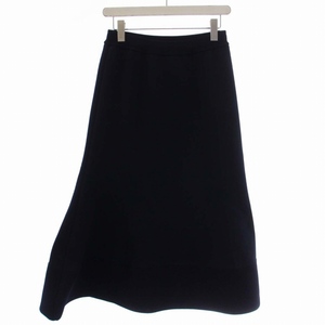 テルマ TELMA 23SS MILAN RIB SKIRT ニット フレアスカート ロング 36 S 紺 ネイビー TLM23KG031 /BM レディース