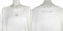 アリクス 1017 ALYX 9SM Tシャツ ロング 半袖 バックプリント ロゴ クルーネック ビッグシルエット 白 ホワイト M ■RF レディース_画像5