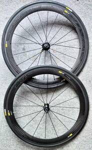 １円～　MAVIC マビック COSMIC SLE カーボン+エグザリットリム シマノ11s クリンチャー 前後ホイールセット　美品