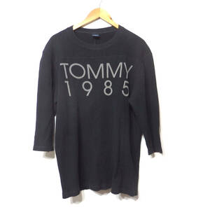 【送料無料】トミー　TOMMY（TOMMY HILFIGER）Tシャツ/サーマルシャツ　黒　７分袖　　XLサイズ