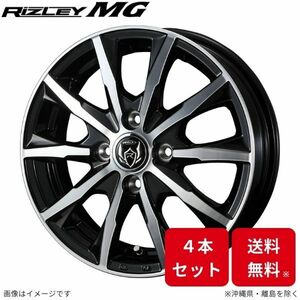 RIZLEY MG 15x5.5J 4/100 +42 BM/P ブラックメタリックポリッシュ