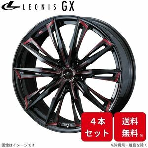 LEONIS GX 18インチ 18x7.0J 5/114.3 +47 BK/SC (RED) ブラック/SCマシニング (レッド)