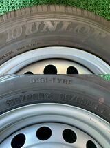 155/80R14 88/86N LT 2022年ノーマル　ダンロップ　ENASAVE４本セット　刻印AL 4穴 PCD100 ET+39 14×5J ハブ54mmプロボックス夏用タイヤ_画像9