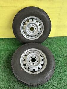 185/80R14 102/100N LT 2021年スダットレス DUNLOP WINTER MAXX 2本セット 5穴 PCD114.3 14×5J ハブ67mm