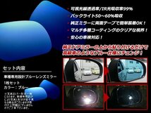 メール便送料無料！ 160系 カローラ フィールダー 広角 防眩 ブルーミラー ブルーレンズミラー_画像2