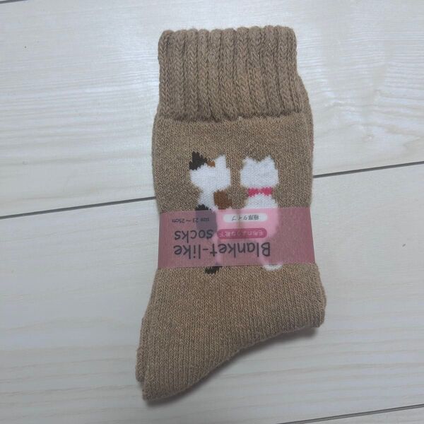 猫柄 レディース 極厚ソックス