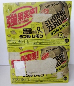 ⑮■未使用■サントリー チューハイ -196℃ ストロングゼロ ALC.9% ダブルレモン 350ml 500ｍｌ 計48缶■