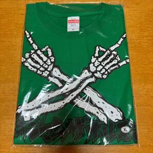 新品未使用 マキシマムザホルモン メタルポーズＴシャツZ　緑XL