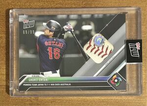 99枚限定 2023 Topps Now WBC 大谷翔平 ホームラン記念カード ボールレリック Shohei Ohtani