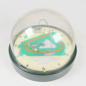 アンティーク時計★1994年 阪神競馬場 宝塚記念 ドーム型 置時計 掛け時計 動作品 直径190mm