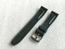 【新品】ラバー腕時計ベルト 防水20mm　ブラック_画像2