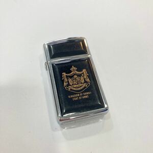 1円~ 火花確認済み ZIPPO ジッポー ZIPPO オイルライター KINGDOM OF HAWAII COAT OF ARMS キングダム オブ ハワイ シルバー ブラック系