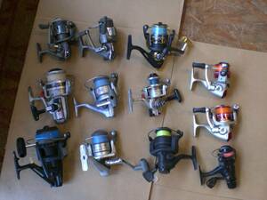 ジャンク★スピニングリール 12個まとめて★シマノAERO ES6000他★ダイワ他 釣具 フィッシング用品 Fishing Reel