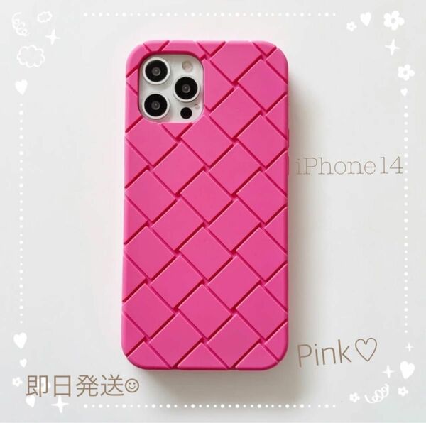 【トレンド】韓国 iPhone14 テックラバー ケース ピンク　オシャレ