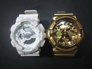 XA825◇カシオ G-SHOCK クォーツ メンズ腕時計 GA-110HT 200GD アナデジ ヘザードカラー クレイジーゴールド / 計2点 / 超美品 / 現状渡し