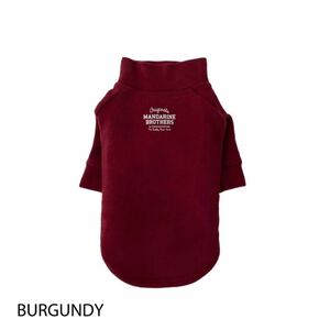 『XL BURGUNDY』マンダリンブラザーズ 犬 服 タイト Tシャツ 発熱 保温 防寒 冬服 スキンタイトウォームティーシャツ MANDARINE BROTHERS