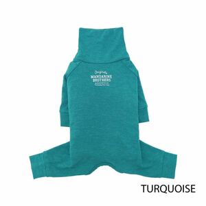 【4L TURQUOISE】MANDARINE BROTHERS マンダリンブラザーズ SKIN TIGHT SUIT スキンタイトスーツ 犬用インナーウェア　大型犬　中型犬