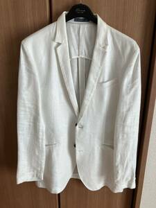 Men's TENORAS 麻生地　ホワイトジャケット　未使用品　Lサイズ テーラードジャケット
