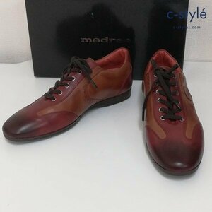 A668b [人気] madras マドラス M255 BLABUR ドレスシューズ 26.5cm ブラウン系 日本製 靴 革 | D
