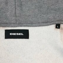 D431b [秋冬][人気] DIESEL ディーゼル 中綿パディング スエットパーカー L グレー フーディ | トップス K_画像3