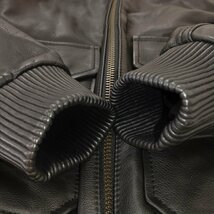 D273b [人気] Nudie Jeans ヌーディージーンズ G-1フライトジャケット XS ブラック レザー ボア 牛革 | アウター P_画像6