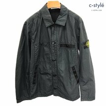 D421a [人気] STONE ISLAND ストーンアイランド オーバーシャツ ブルゾン S ブラック シアサッカーTC 721544229 | アウター K_画像1