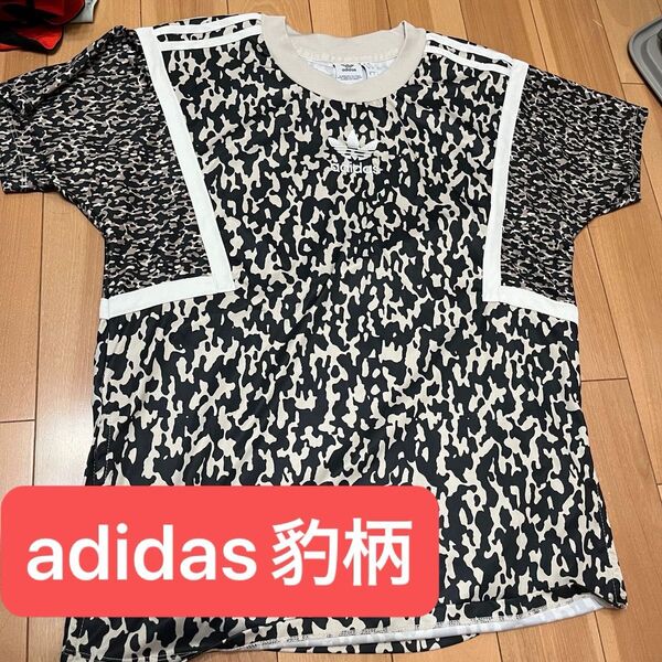 adidas シャツ ヒョウ柄 サッカー 格闘技 スポーツ 派手系