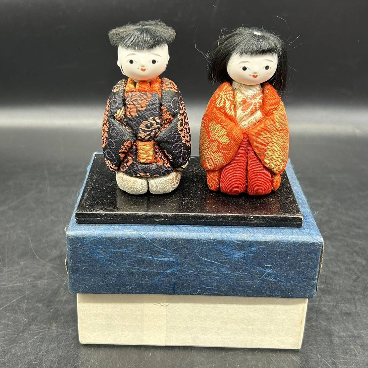 木目込人形 時代物 日本人形 雛人形 男女一対 童人形 人形 置物 インテリア アンティーク H3, 人形, キャラクタードール, 日本人形, 木目込人形