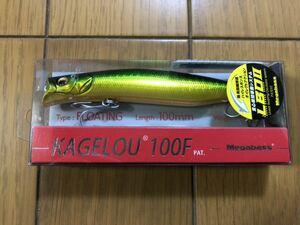 【新品】カゲロウ 100F GG GOLD LIME KAGELOU メガバス 検索）124 125 ブローウィン 140 スネコン ガボッツ