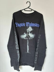 YNGWIE MALMSTEEN ロングスリーブ Tシャツ ロンT バンド バンT ビンテージ L 1995来日公演グッズ イングヴェイ マルムスティーン ツアー 