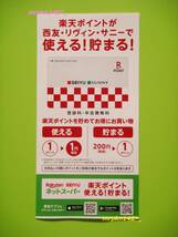 2022！ 3月導入 台紙あり☆新品・綺麗☆ミニレター送料63円～☆西友 リヴィン サニー オリジナルデザイン 楽天ポイントカード☆_画像3