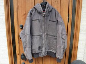 [ old clothes ]Snap-on Snap-on Duck ground with a hood . jacket 2XL big Silhouette active jacket Parker Work old clothes 