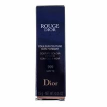 【中古】 DIOR ディオール 口紅 C102700 ROUGE DIOR クチュールカラーリップスティック 999 マット 23023003 MK_画像1