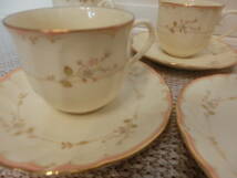 NARUMI ナルミ Fine China ファインチャイナ カップ&ソーサー ５客セット　花柄　金縁　_画像7