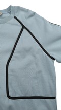 21AW【美品】エルメス HERMES パイピング スウェット トレーナー シャツ サイズXL イタリア製レザーロゴ ライン 胸ポケット トップス_画像3
